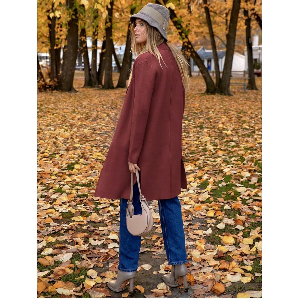 Anrabess Womens Long Cardigan Sweater Trench Coatigan‎ Size S - Picture 4 of 6